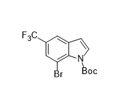 N-Boc 5-三氟甲基-7-溴-吲哚